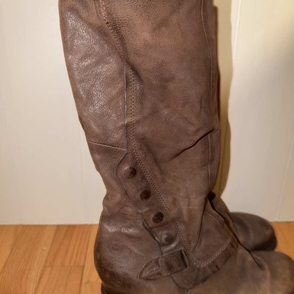 Miz Mooz Louise Brown Leather Knee-High Boots - Picture 2 of 4